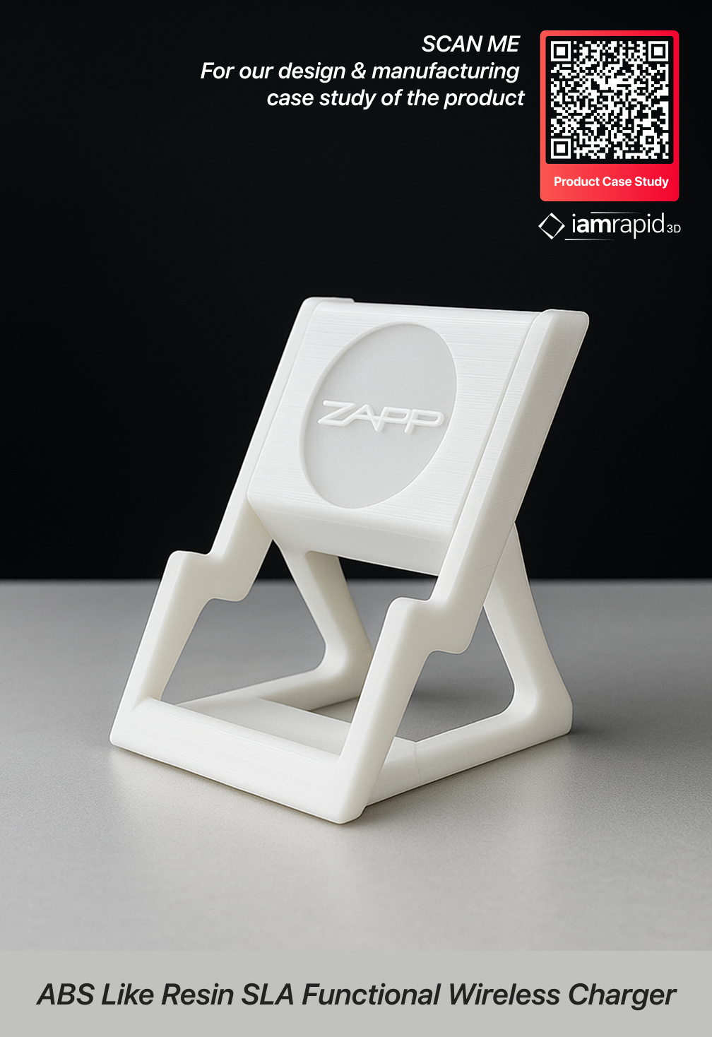 ABS-Like Resin SLA 3D printed functional wireless charger